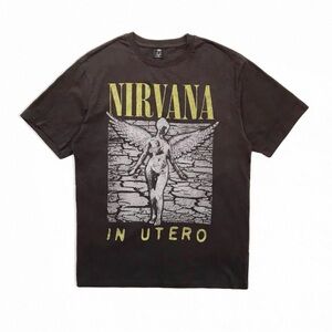 NIRVANA Black and Yellow 'In Utero' Tee